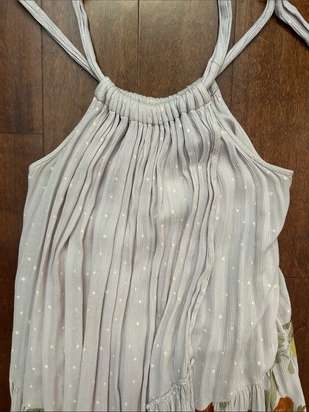 Free People Bare It All Maxi Bohemian Dress in Pale Lavender and Orange, Size S - Picture 6 of 12